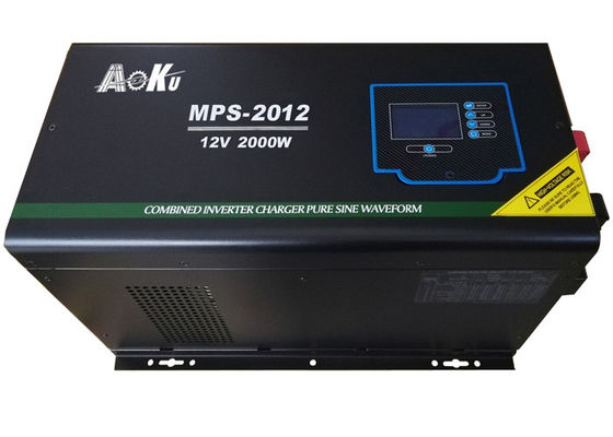 عاكس الطاقة الشمسية AoKu MPS-2012, 12V, 2000W, موجة الصينية النقية مع شاحن, خارج الشبكة