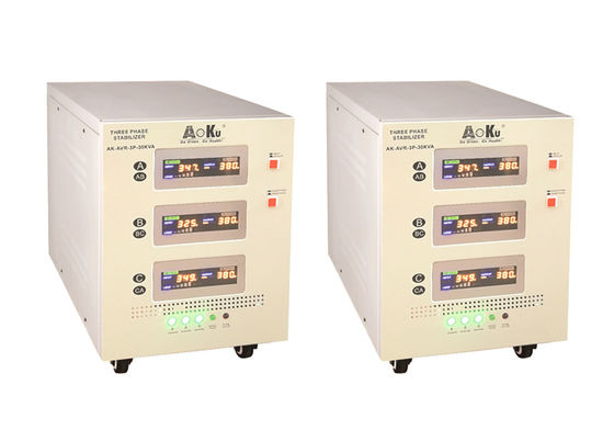 30KVA AVR موازنة التوتر التلقائية الموازنة، ثلاثي المراحل محرك سيرفو