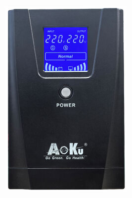 AoKu Line UPS التفاعلي SL-1K، 1KVA، 800W، Case المعدنية، LCD، Pure Sine Wave Output